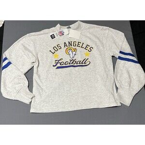 NFL Los Angeles Rams CSA Women’s Cropped Long Sleeve Gray Sweatshirt Size Small
